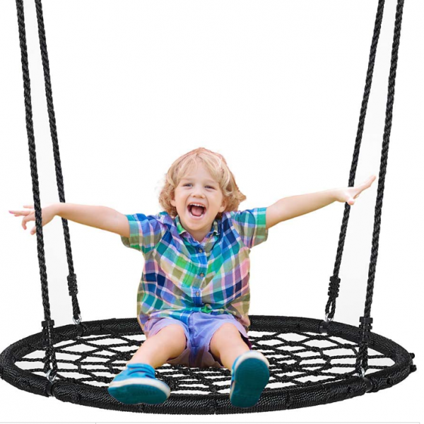 Kids Tree Swing Durable Outdoor Large Round Rope Swing Seat For Children Swing Platform With Hanging Strap Kit
