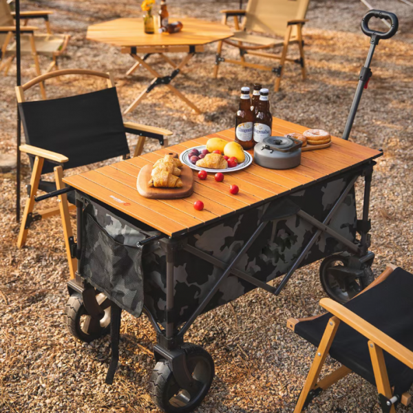 Wholesale Outdoor Foldable Folding Carry Beach Trolley Camping Wagon Trolley Camping Cart Folding Wagon Cart