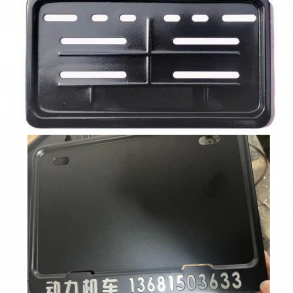 a kit of frames for number plates for motorcycles